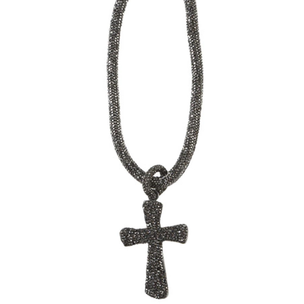 RHINESTONE CROSS NECKLACE