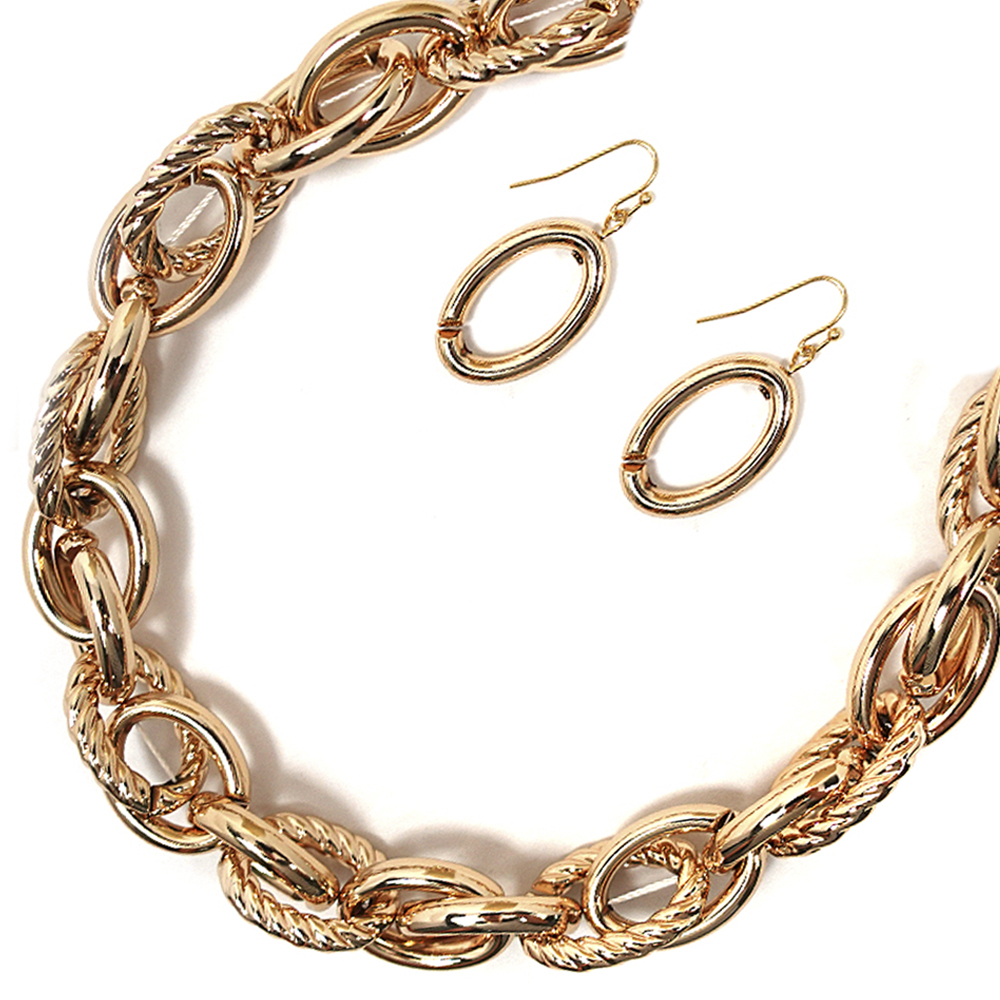 CCB CHAIN LINK TWO TONE NECKLACE