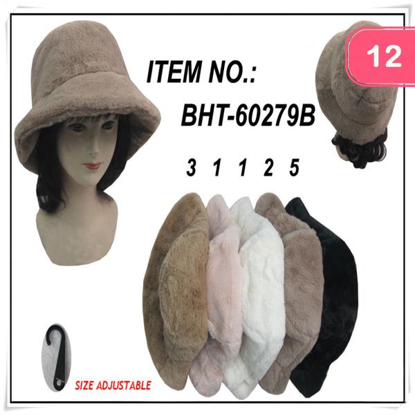 FAUX FUR BUCKET HAT (12 UNITS)