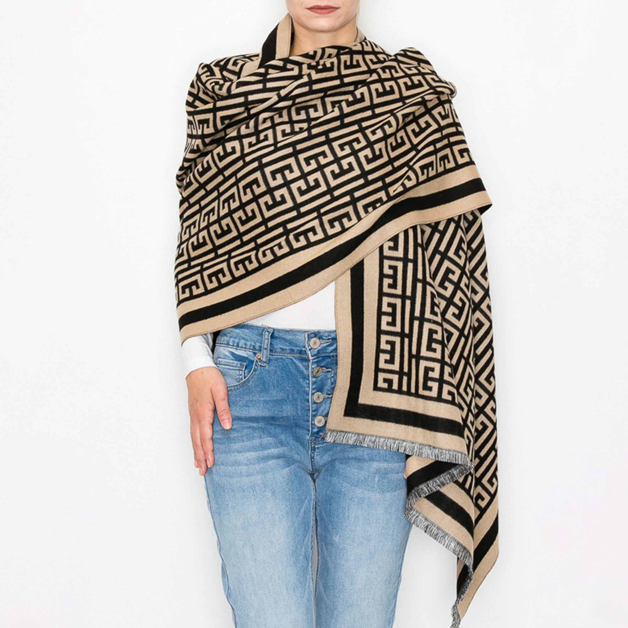 FASHION MAZE PATTERN SCARF