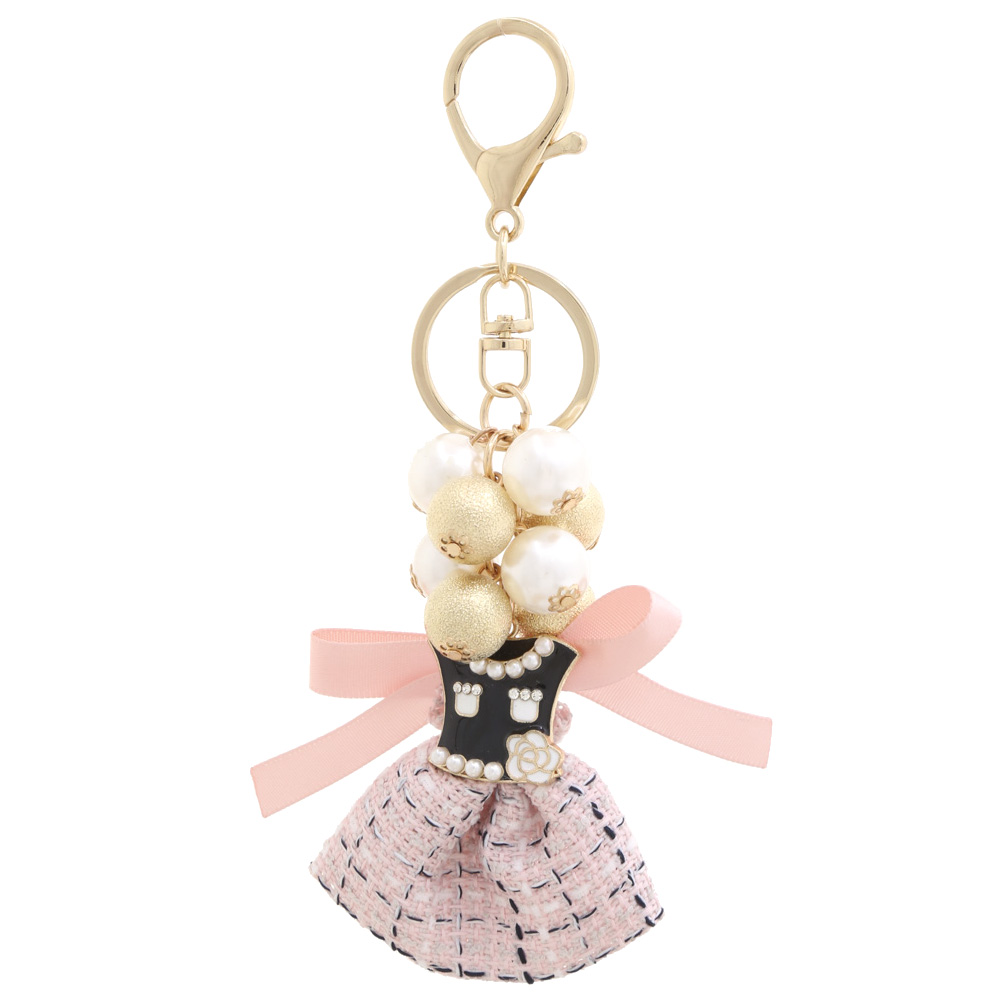 DRESS PEARL BEAD KEYCHAIN