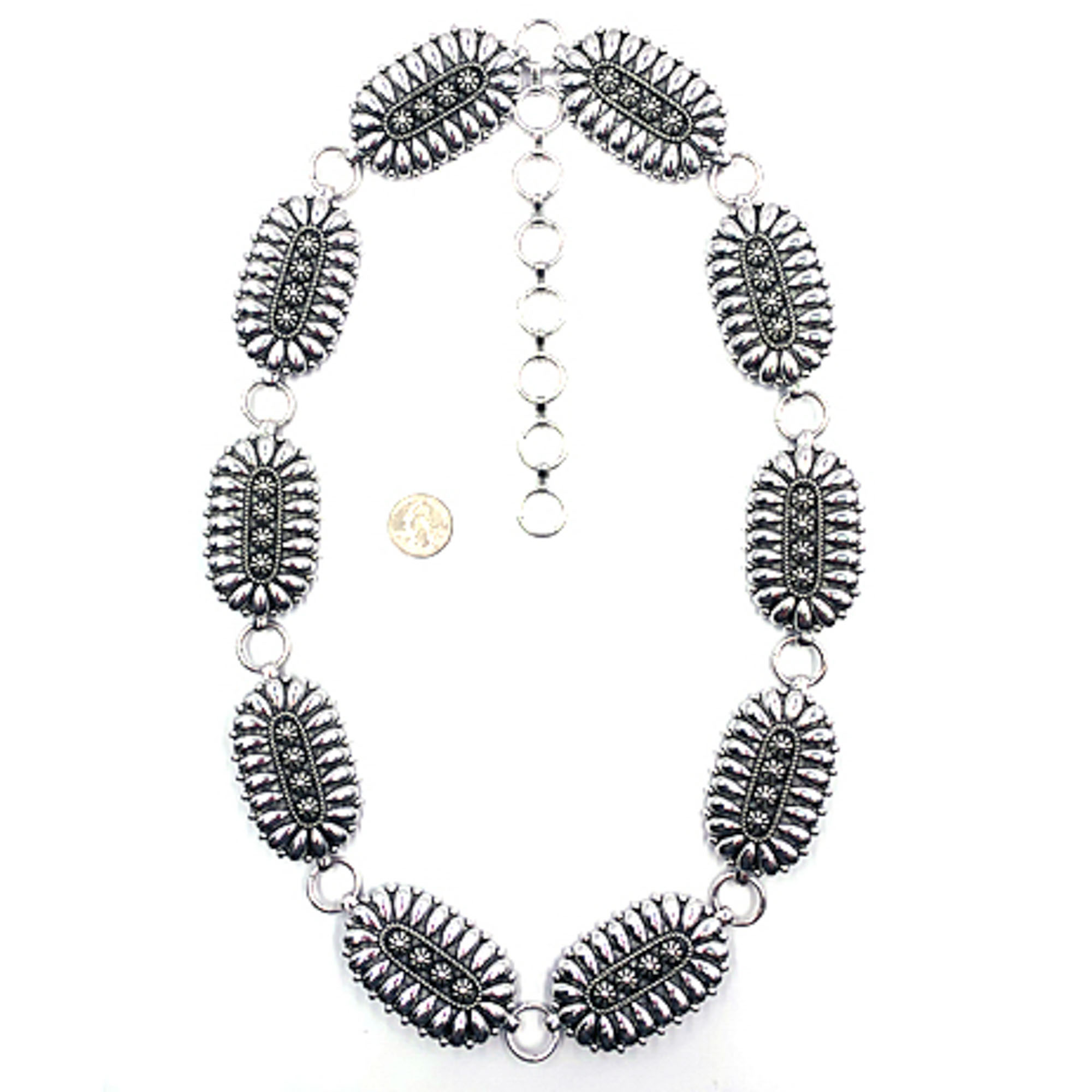 WESTERN STYLE METAL CHAIN BELT - SM SIZE