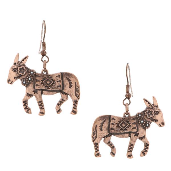 WESTERN STYLE HORSE DANGLE EARRING
