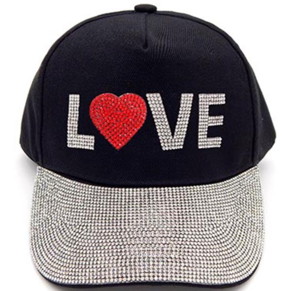 LOVE BOSS QUEEN RHINESTONE CAPS