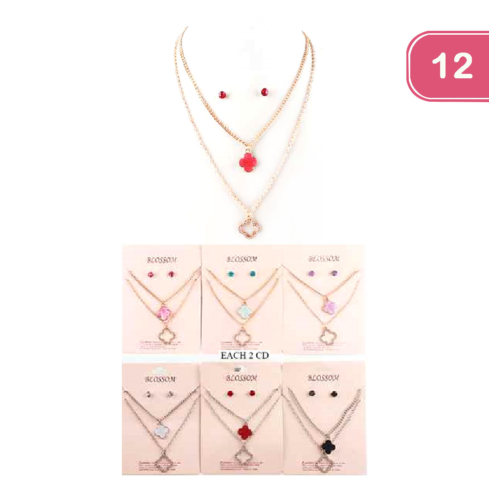 FASHION TWO LAYER NECKLACE (12UNITS)
