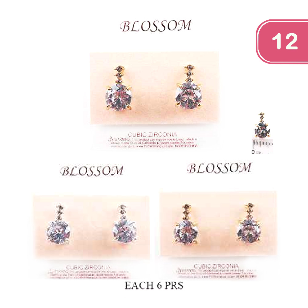 FASHION RHINESTONE EARRING (12UNITS)