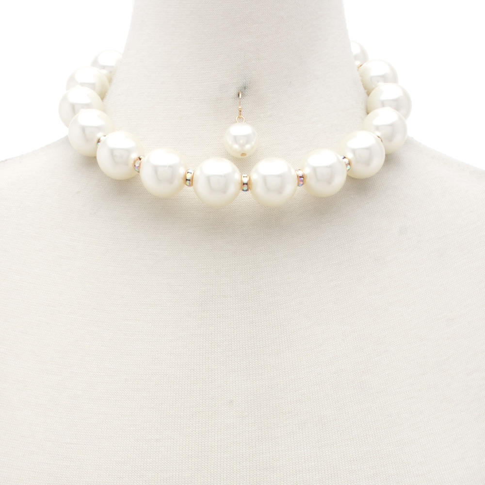 PEARL BEAD SHORT NECKLACE