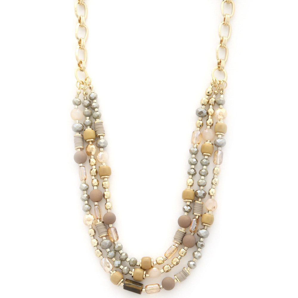 BEADED LAYERED NECKLACE
