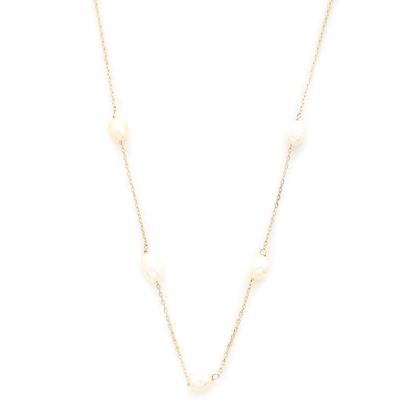 ROUND PEARL DESIGN LINK NECKLACE