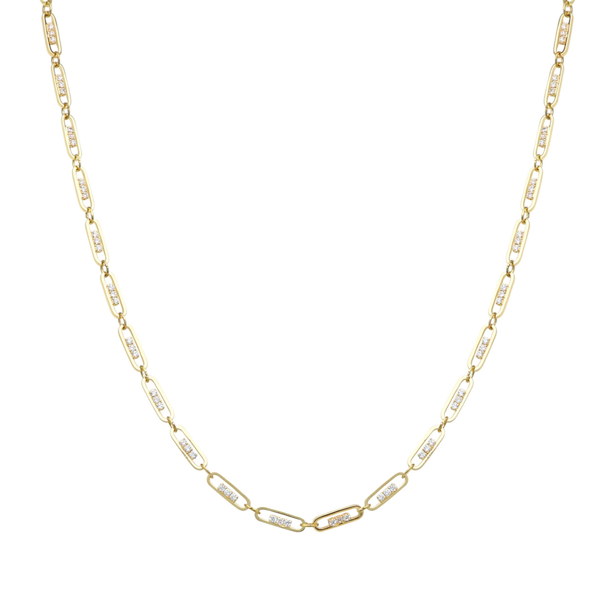 RHINESTONE CHAIN NECKLACE