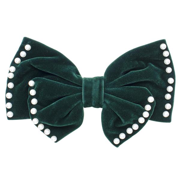 SMOOTH PEARL BOW HAIR PIN CLIP