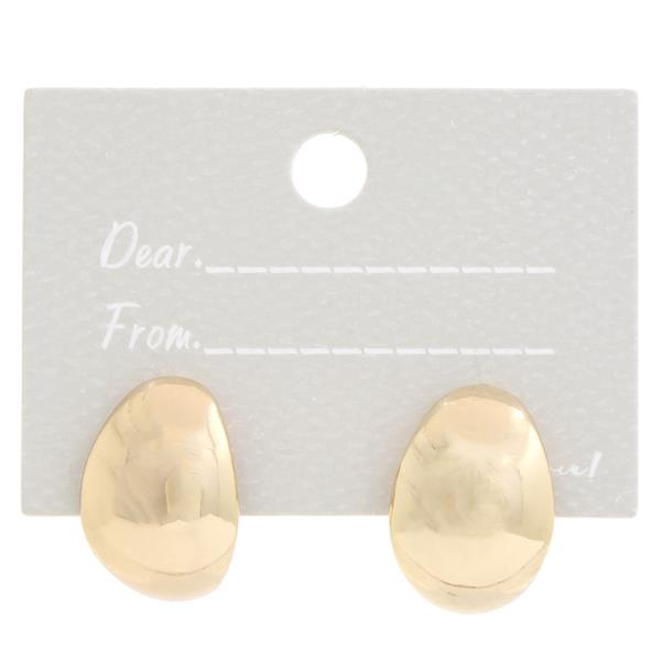 ROUND CURVE METAL EARRING