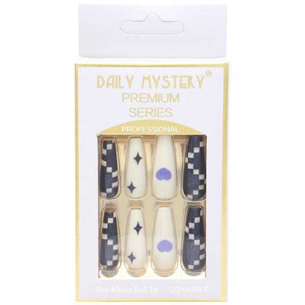 DAILY MYSTERY PREMIUM SERIES STAR HEART PRINT DESIGN NAIL DECORATION SET