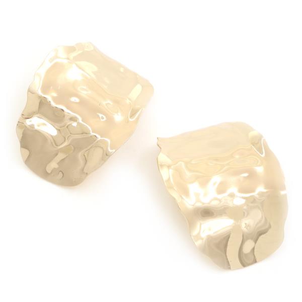 HAMMERED CURVE METAL EARRING