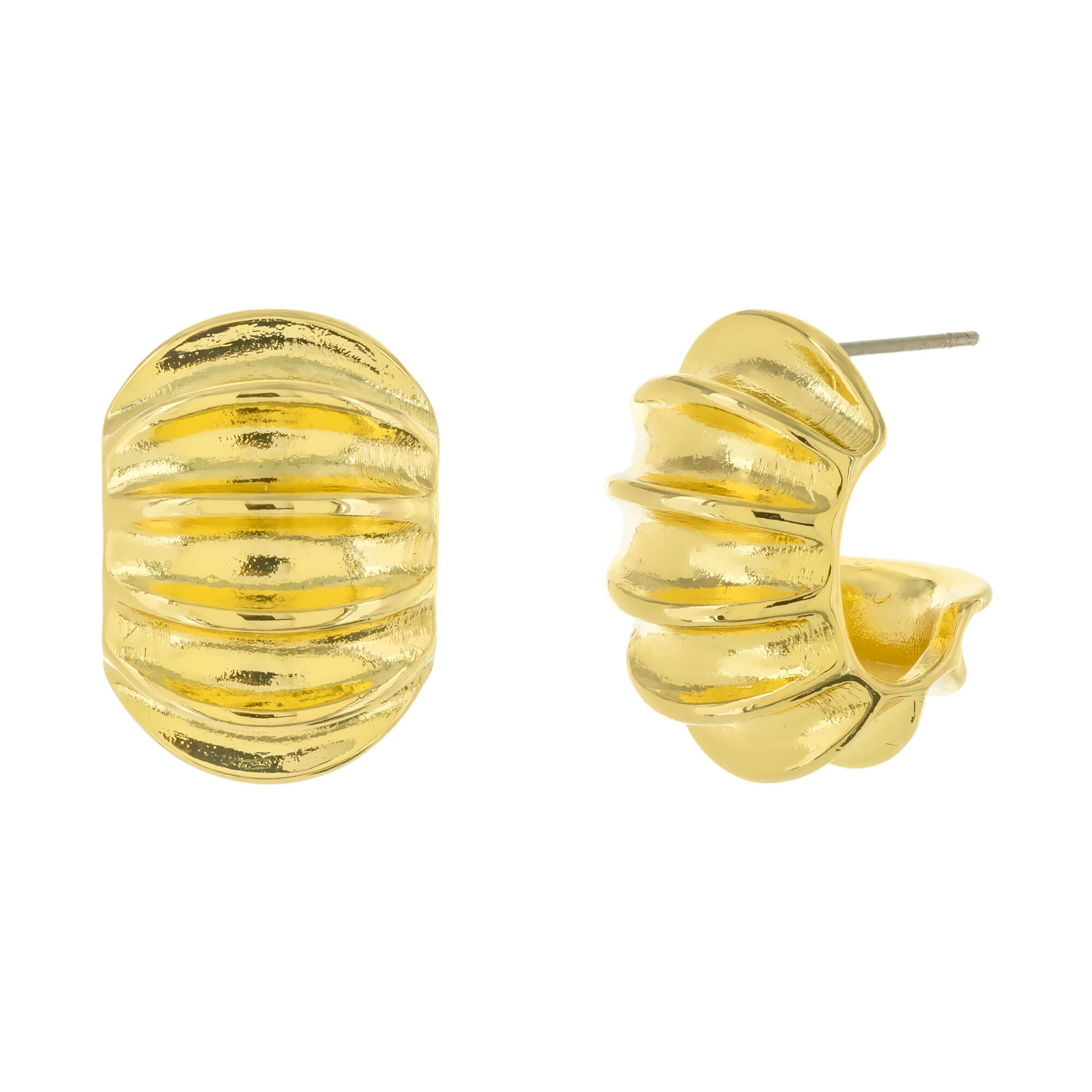 OPEN CIRCLE GOLD PLATED EARRING