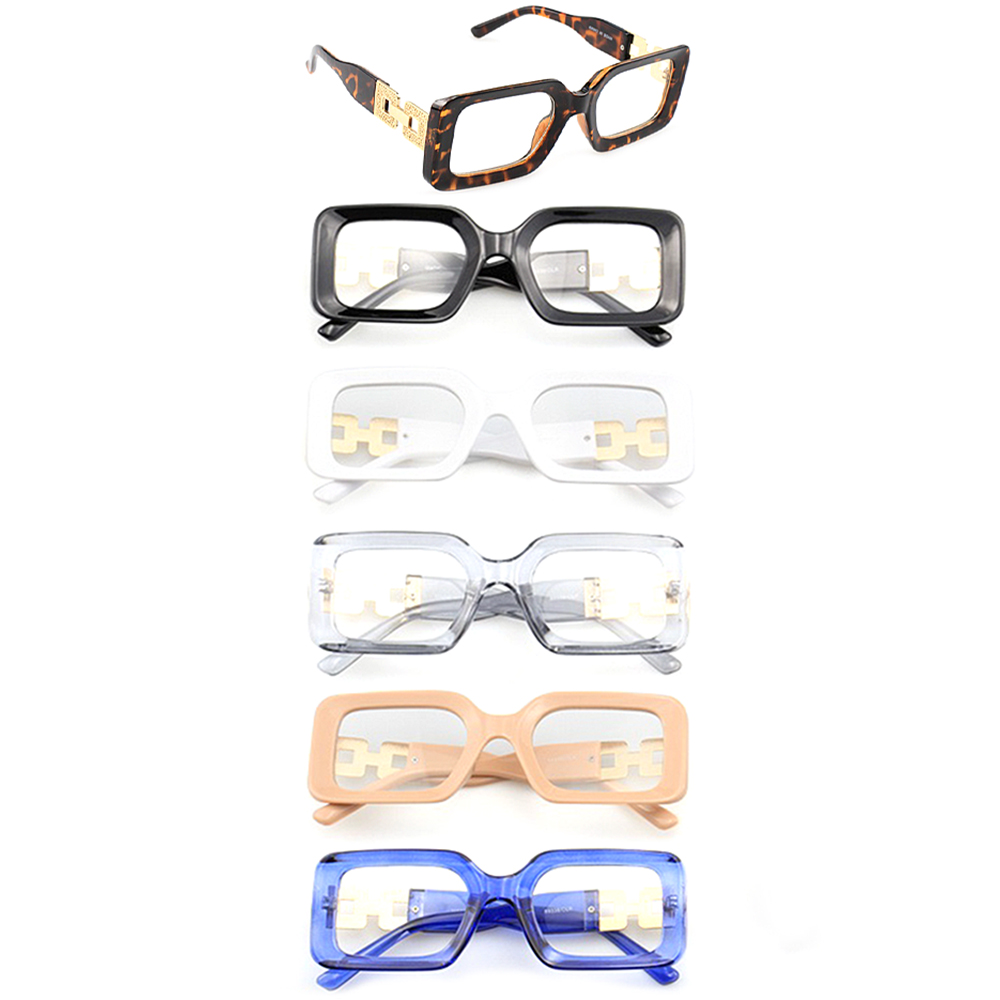 CHIC LINK SQUARE CLEAR SUNGLASSES 1DZ