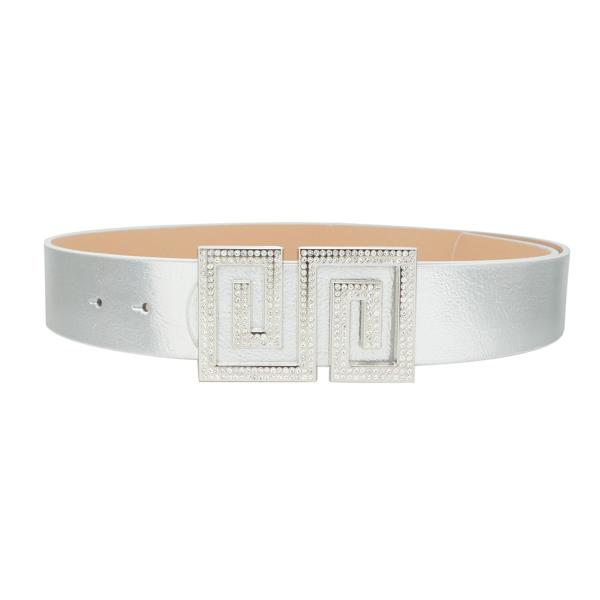 RS PAVE GREEK KEY BUCKLE BELT
