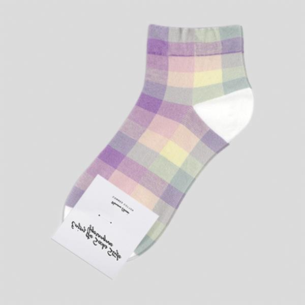 COLOR BLOCK ANKLE SOCKS