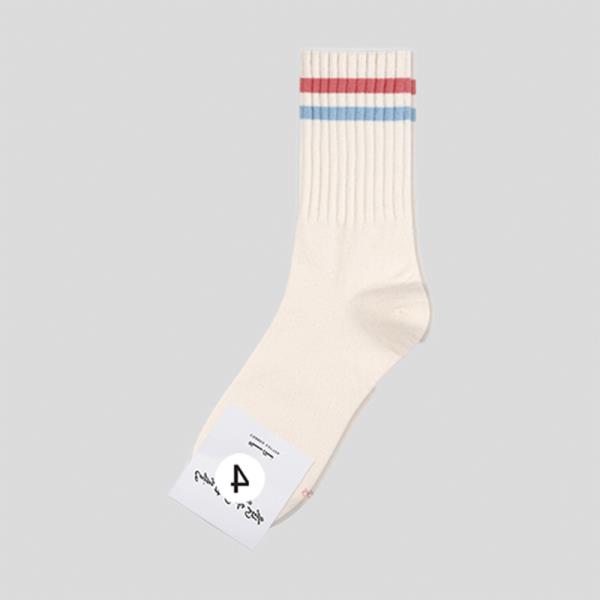 2 STRIPE MID CALF SOCKS