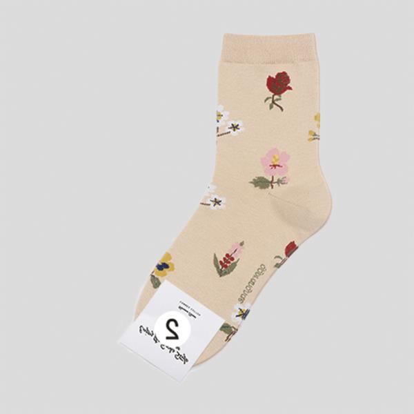 FLOWER PRINT ANKLE SOCKS