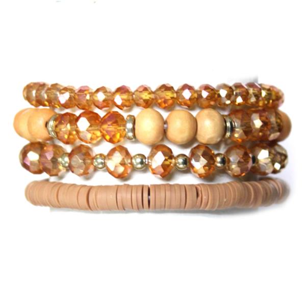 MULTI BEAD STRETCH BRACELET SET