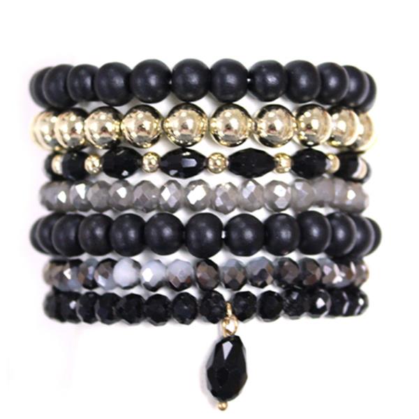 MULTI BEAD STRETCH BRACELET SET