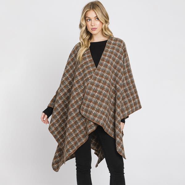 HOUNDSTOOTH PATTERN RUANA