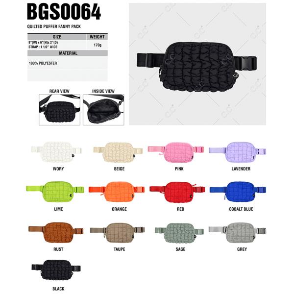 CC QUILTED PUFFER FANNY PACK