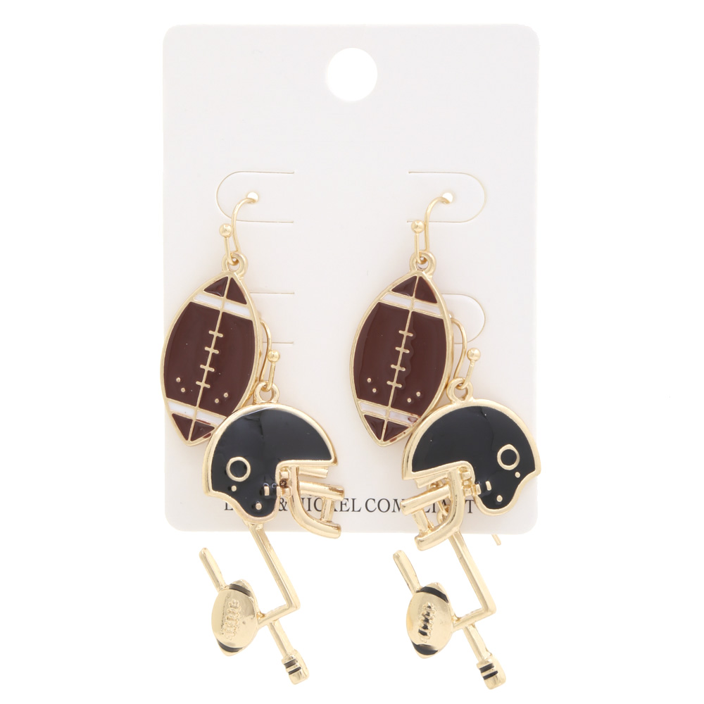 FOOTBALL DANGLE EARRING