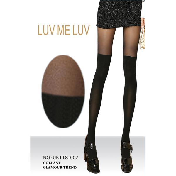 LUV ME LUV OVER KNEE HIGH BLACK PANTY STOCKING