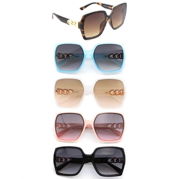 FASHION SQUARE LINK SUNGLASSES 1DZ