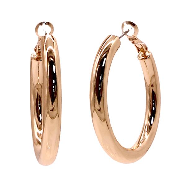 FASHION 40MM LEVER BACK HOOP EARRING
