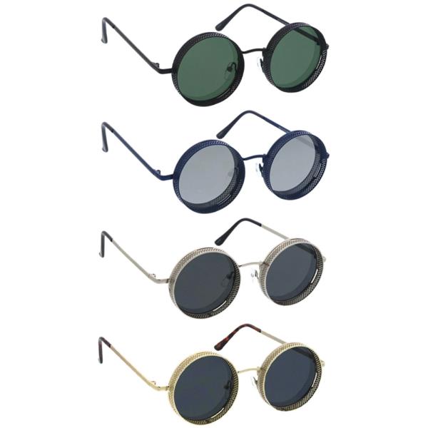 VINTAGE INSPIRED STEAMPUNK ROUND FRAME SUNGLASSES 1DZ