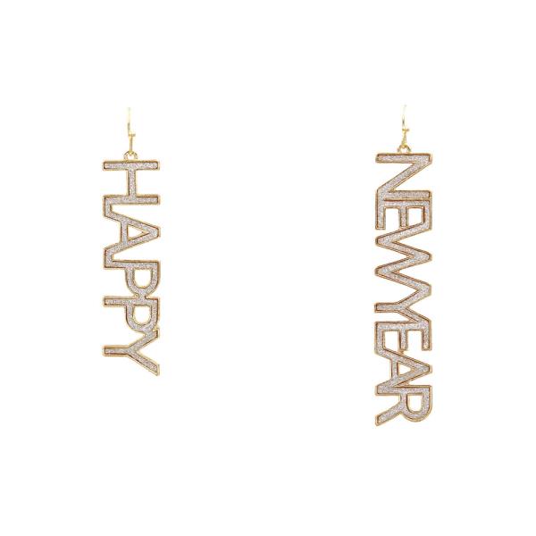 HAPPY NEW YEAR DANGLE EARRING