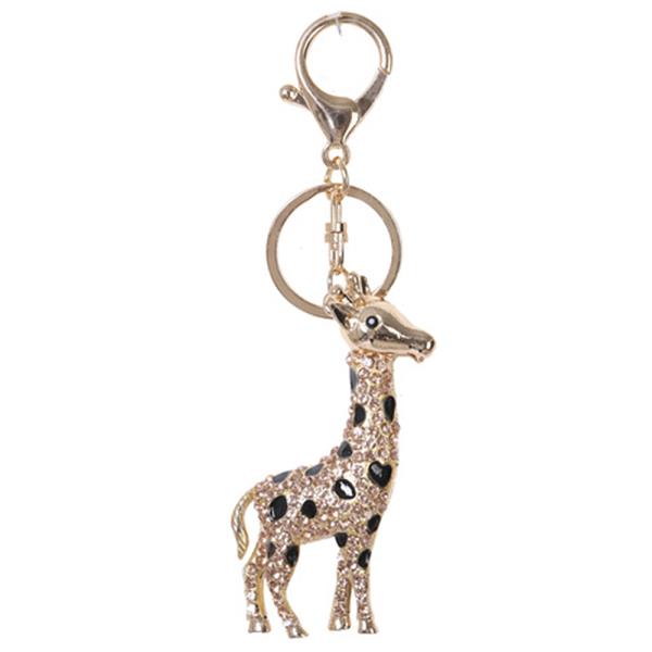 RHINESTONE GIRAFFE KEY CHAIN