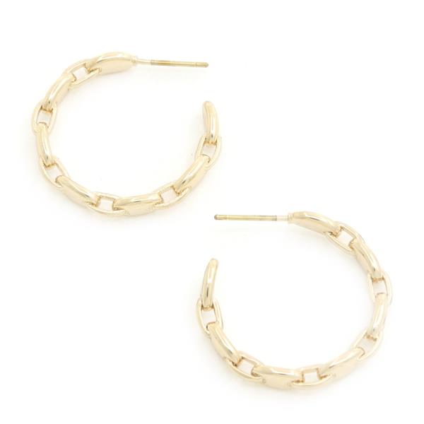 OVAL LINK OPEN CIRCLE EARRING