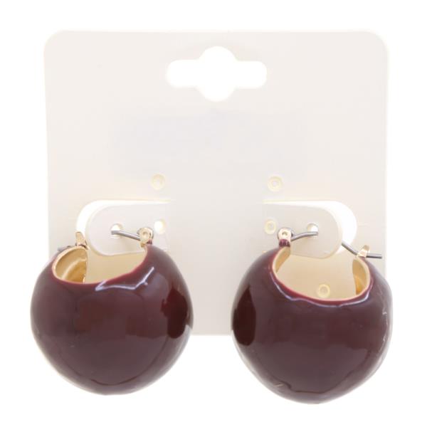 COLOR METAL DOME EARRING