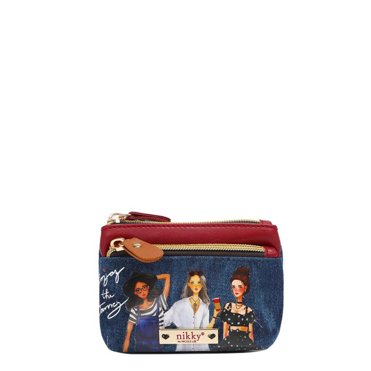 DENIM MINI ZIP POUCH ( COIN PURSE )