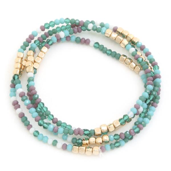 CUBE SEED BEAD BRACELET SET