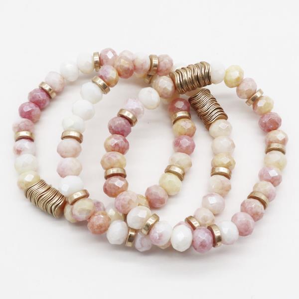MULTI BEAD STRETCH BRACELET SET