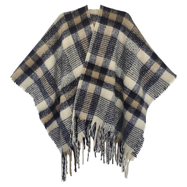 FASHION CHECK TASSEL SHAWL