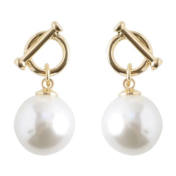 HANGING PEARL STUD EARRING