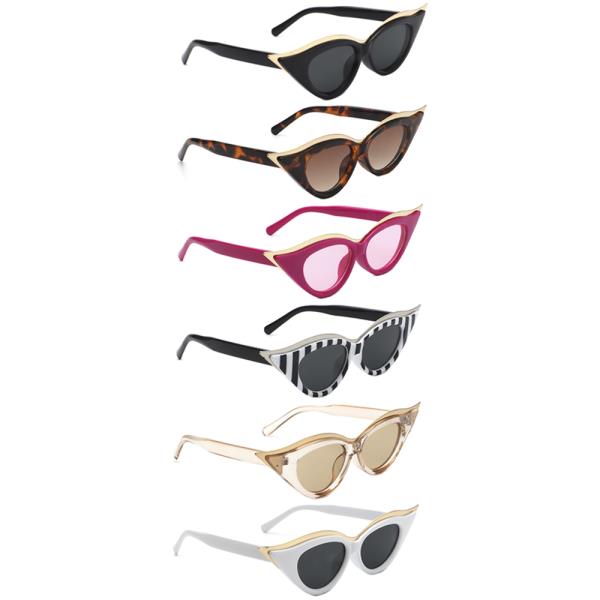 MODERN SHARP ROUND CAT EYE SUNGLASSES 1DZ
