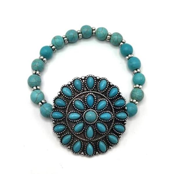 CONCHO BEADED BRACELET