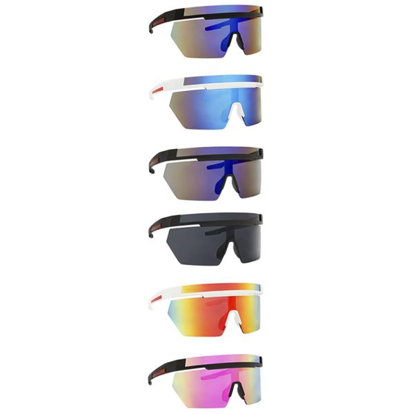 SPORTS SHIELD MULTI COLOR SUNGLASSES 1DZ