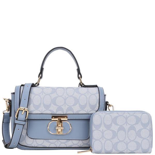 2IN1 DESIGN HANDLE SATCHEL BAG WITH WALLET SET