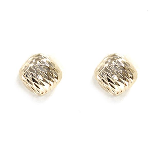 TEXTURED METAL SQUARE STUD EARRING