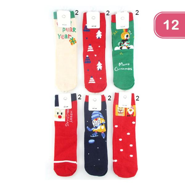FASHION CHRISTMAS SOCKS (12UNITS)
