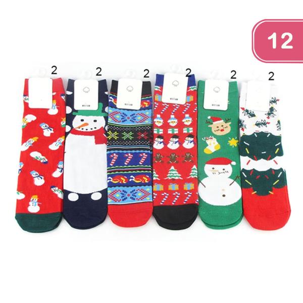 FASHION CHRISTMAS SOCKS (12UNITS)