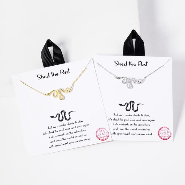 18K GOLD RHODIUM DIPPED SHED THE PAST NECKLACE